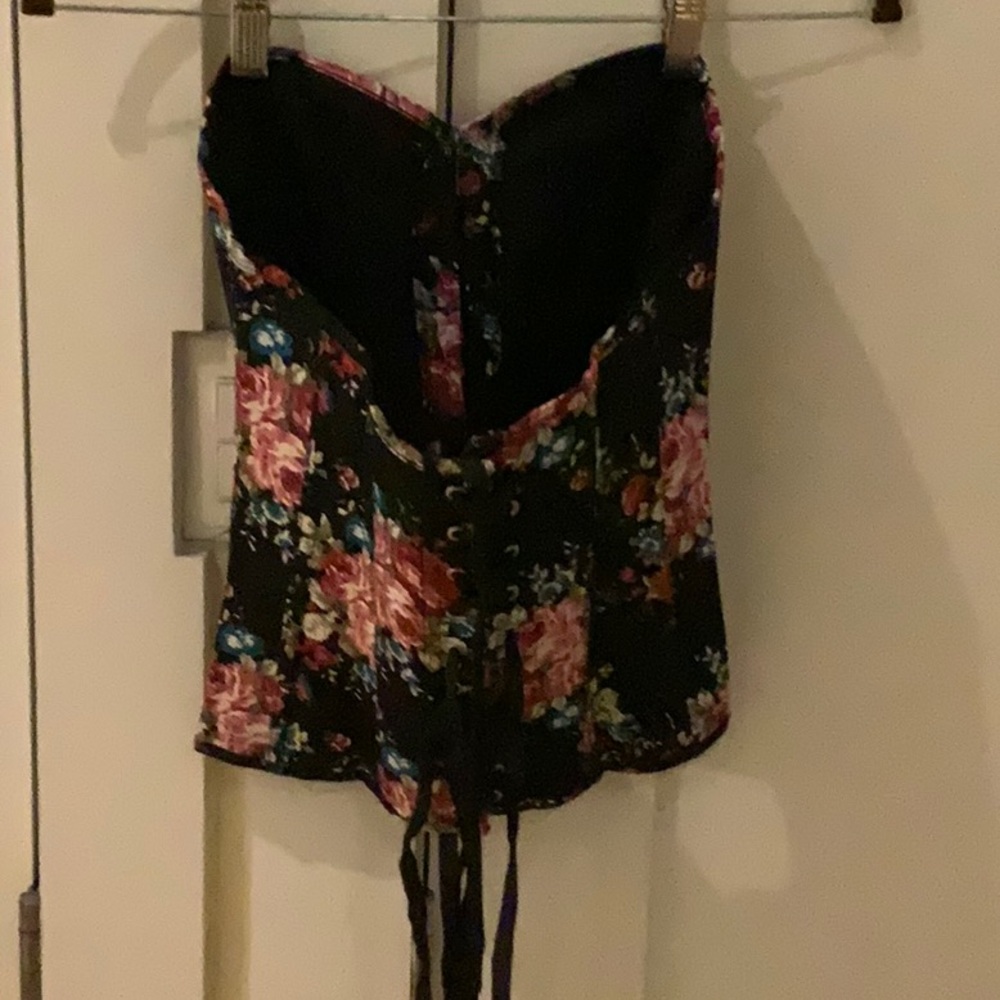 Floral pattern bustier NWOT - Picture 3 of 7